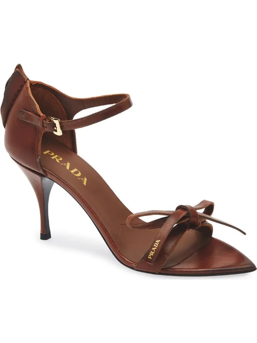 Prada Runway Leather Kitten Heel